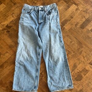 Agolde Light Blue Wide-Leg Women's Jeans